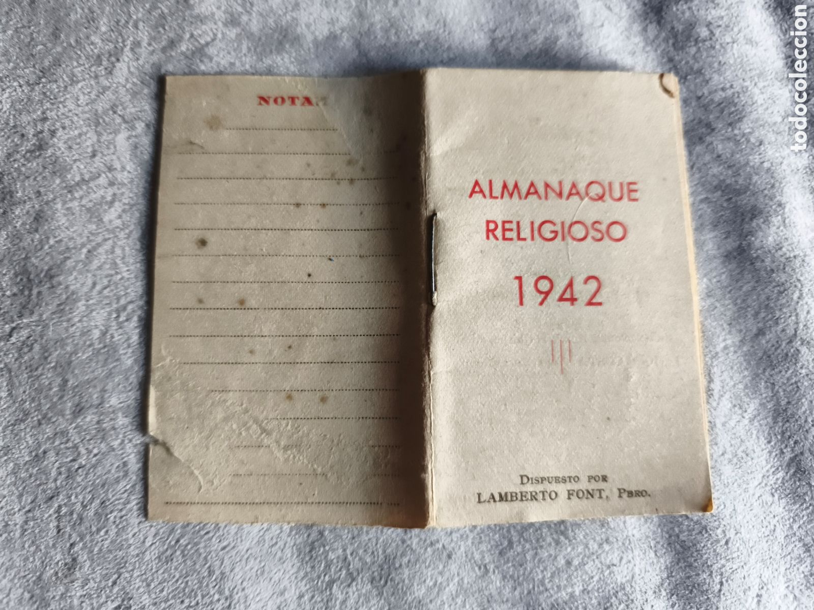 Coleccionismo calendarios: ALMANAQUE RELIGIOSO 1942 LIBRO - Foto 2