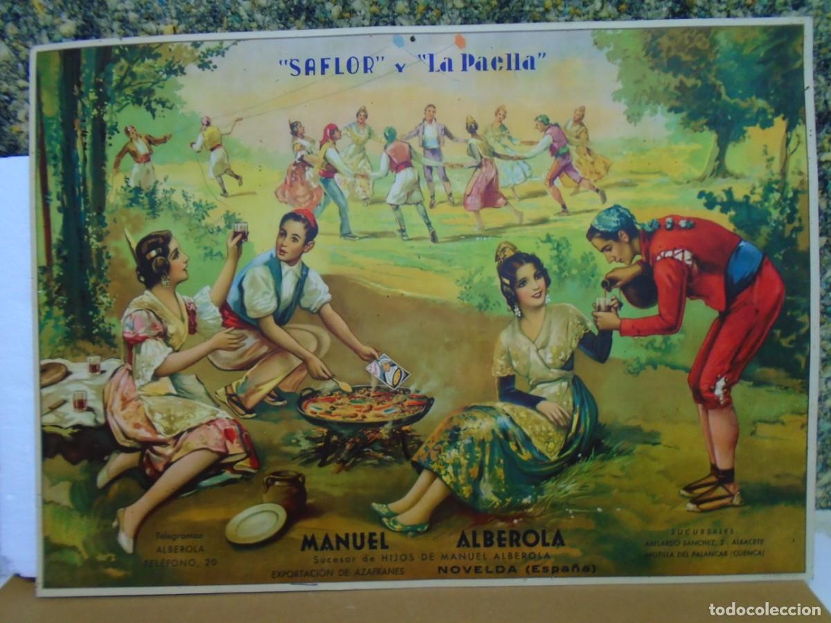 Collezionismo Calendari: AZAFRANES Y CONDIMENTOS&rdquo;SAFLOR&rdquo; Y &rdquo;LA PAELLA&rdquo;NOVELDA(ALICANTE)ANTIGUO CALENDARIO.