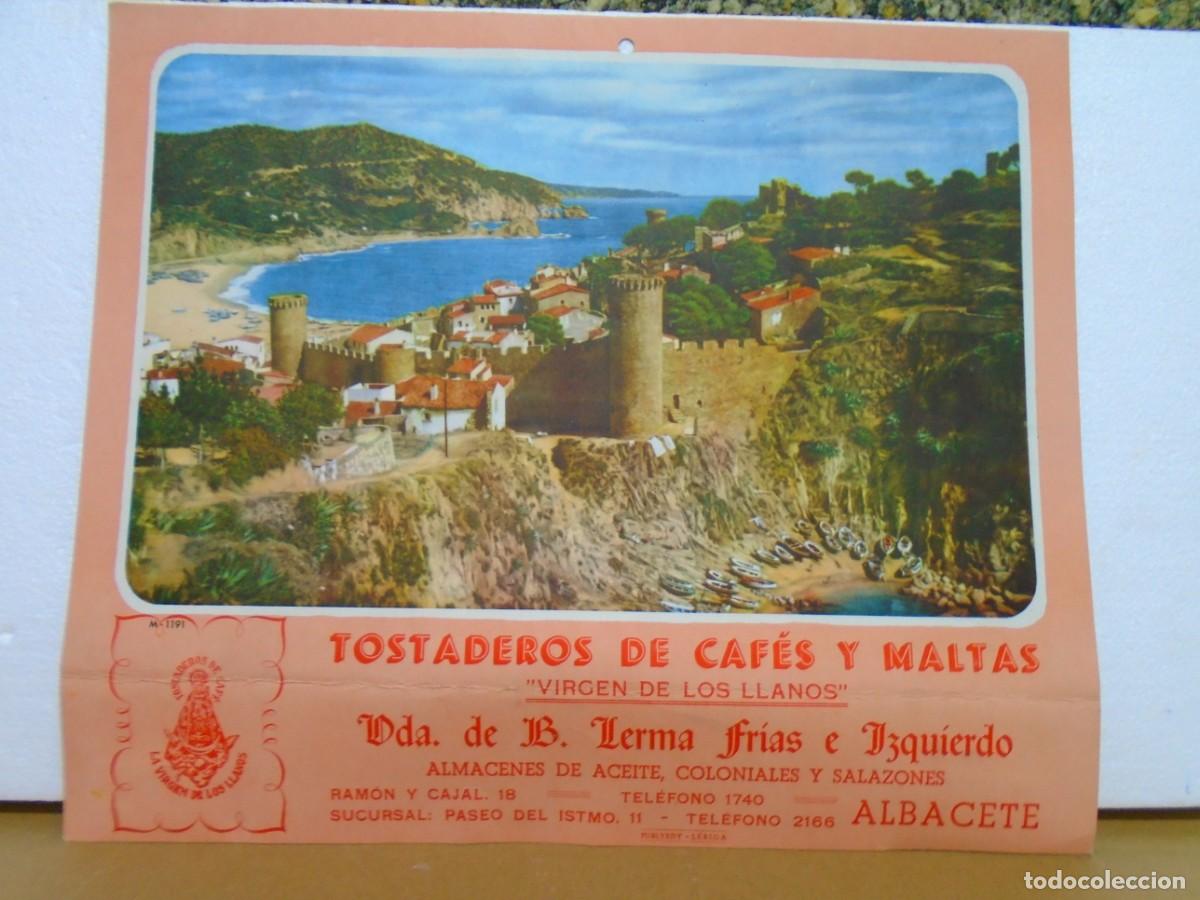 Collezionismo Calendari: TOSTADEROS DE CAF&Eacute;S Y MALTAS&rdquo;VIRGEN DE LOS LLANOS&rdquo;ALBACETE.ANTIGUO CALENDARIO 32X27 CM.