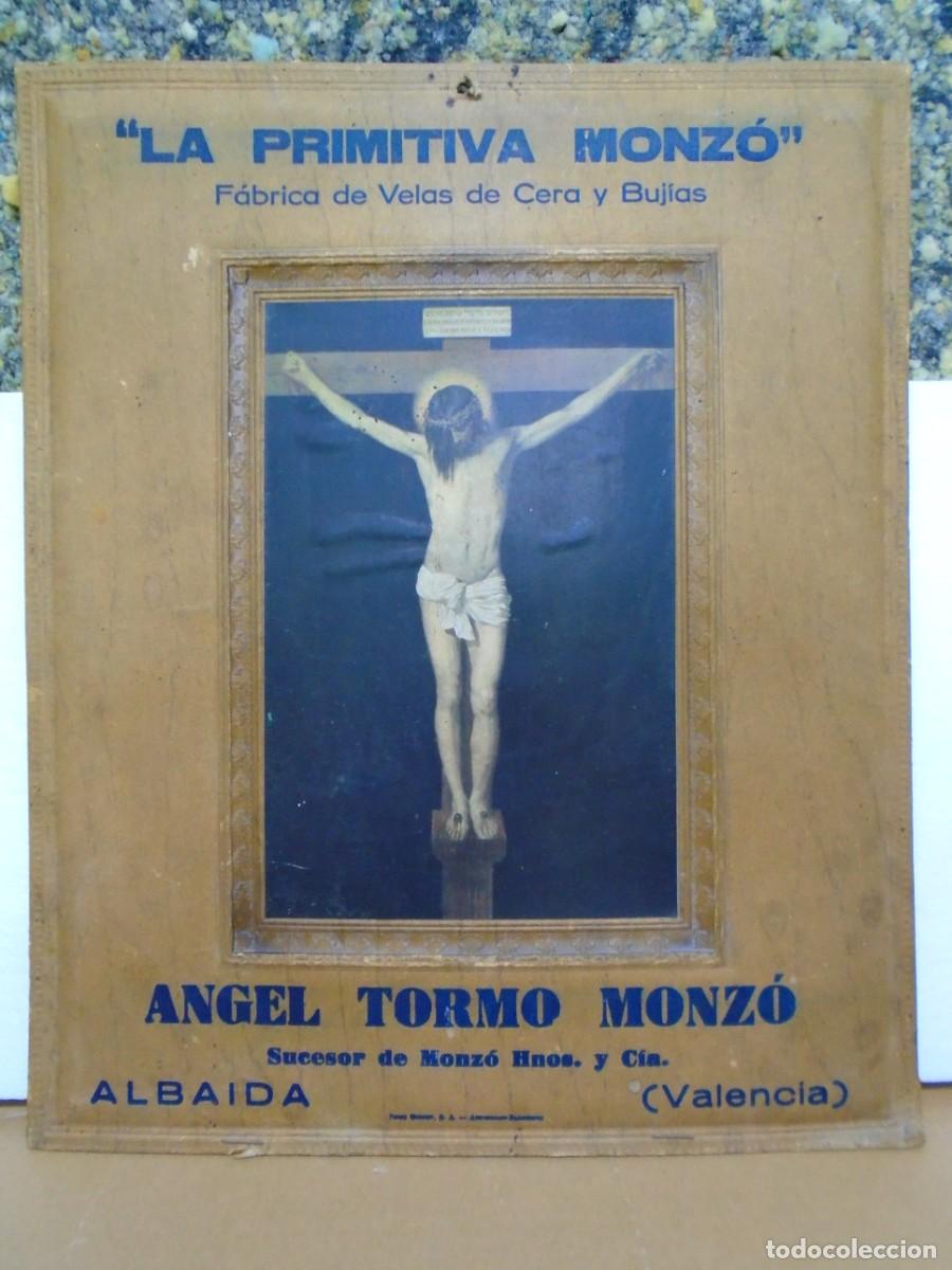 Collezionismo Calendari: FABRICA DE VELAS DE CERA Y BUJIAS DE ANGEL TORMO MONZO,ALBAIDA(VALENCIA)ANTIGUO CALENDARIO.39X32 CM.