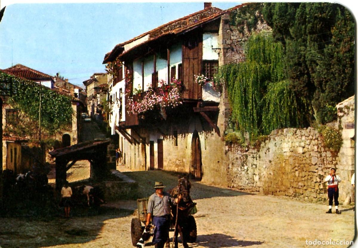 Colecionismo Calend&aacute;rios: CALENDARIO DE BOLSILLO A&Ntilde;O 1971 CALLE DEL RIO EN SANTILLANA DEL MAR CANTABRIA
