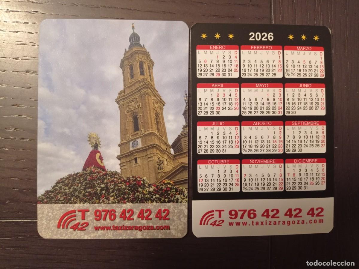 Coleccionismo calendarios: CALENDARIO PUBLICITARIO. TAXI 42 ZARAGOZA. A&Ntilde;O 2026