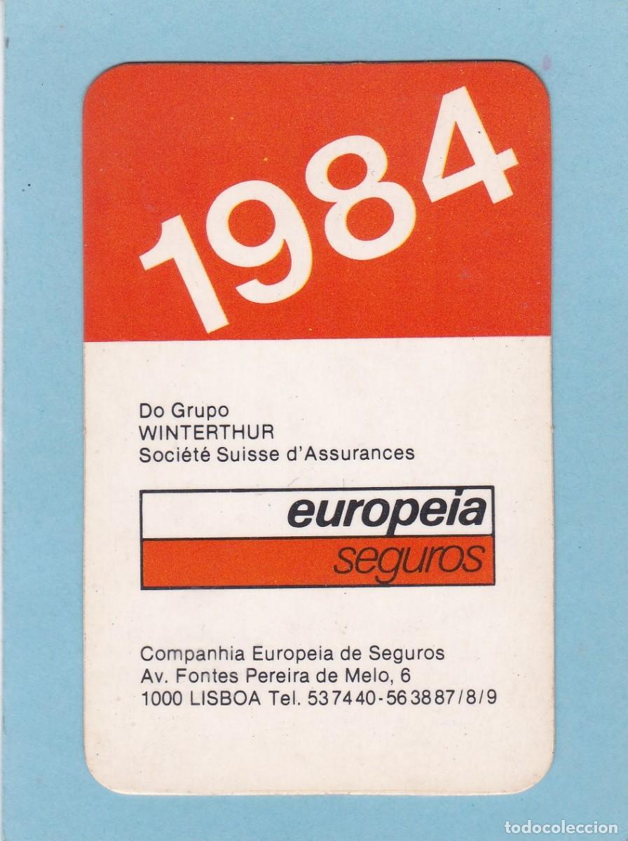 Coleccionismo calendarios: CALENDARIO PORTUGAL 1984 - EUROPEIA SEGUROS. GRUPO WINTERTHUR
