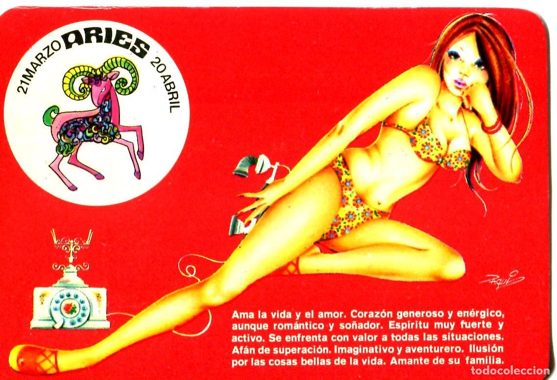Coleccionismo calendarios: CALENDARIO HOROSCOPO ZODIACO ARIES A&Ntilde;O 1976
