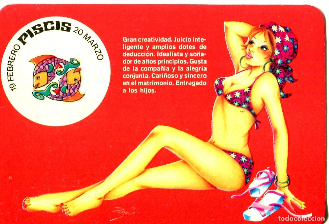 Coleccionismo calendarios: CALENDARIO HOROSCOPO ZODIACO PISCIS A&Ntilde;O 1976