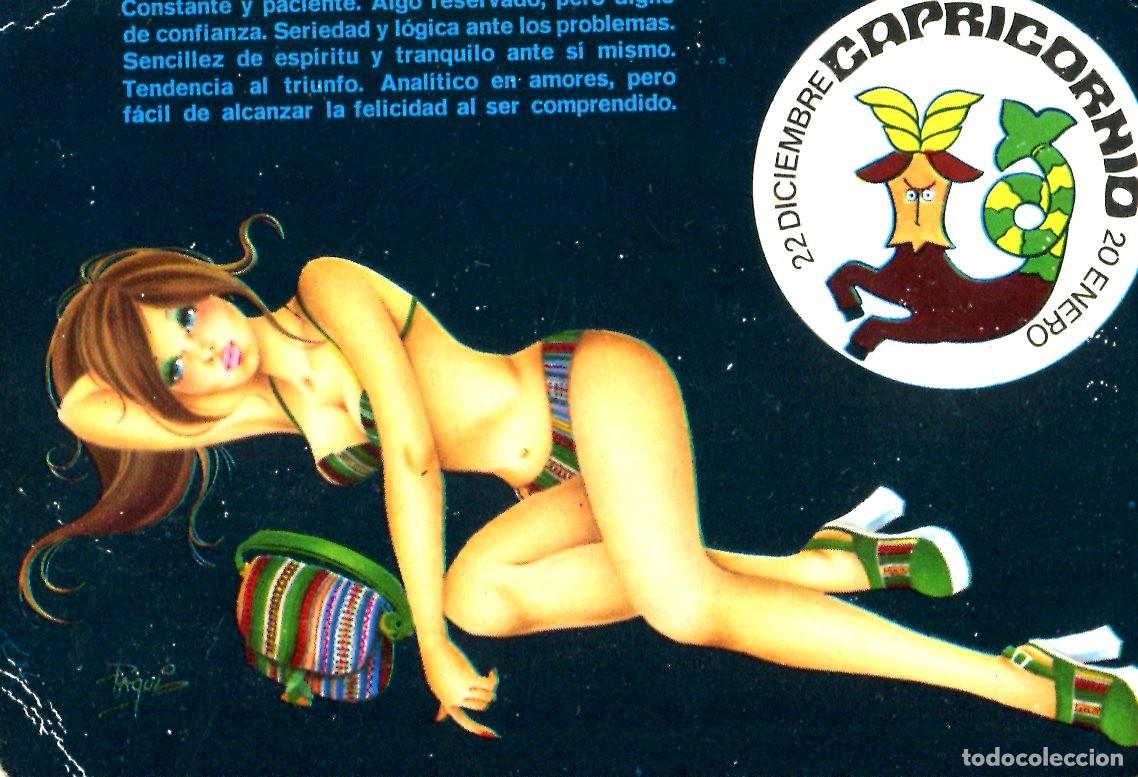 Coleccionismo calendarios: CALENDARIO HOROSCOPO ZODIACO CAPRICORNIO A&Ntilde;O 1975