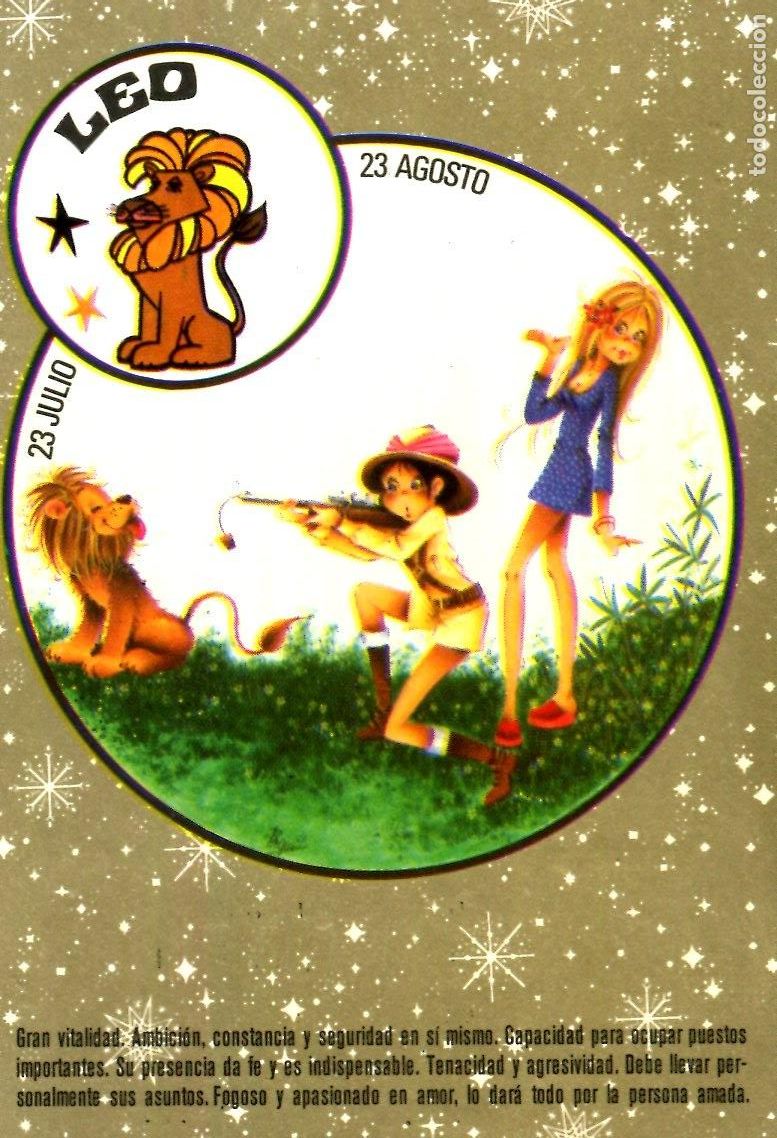 Coleccionismo calendarios: CALENDARIO HOROSCOPO ZODIACO LEO A&Ntilde;O 1974