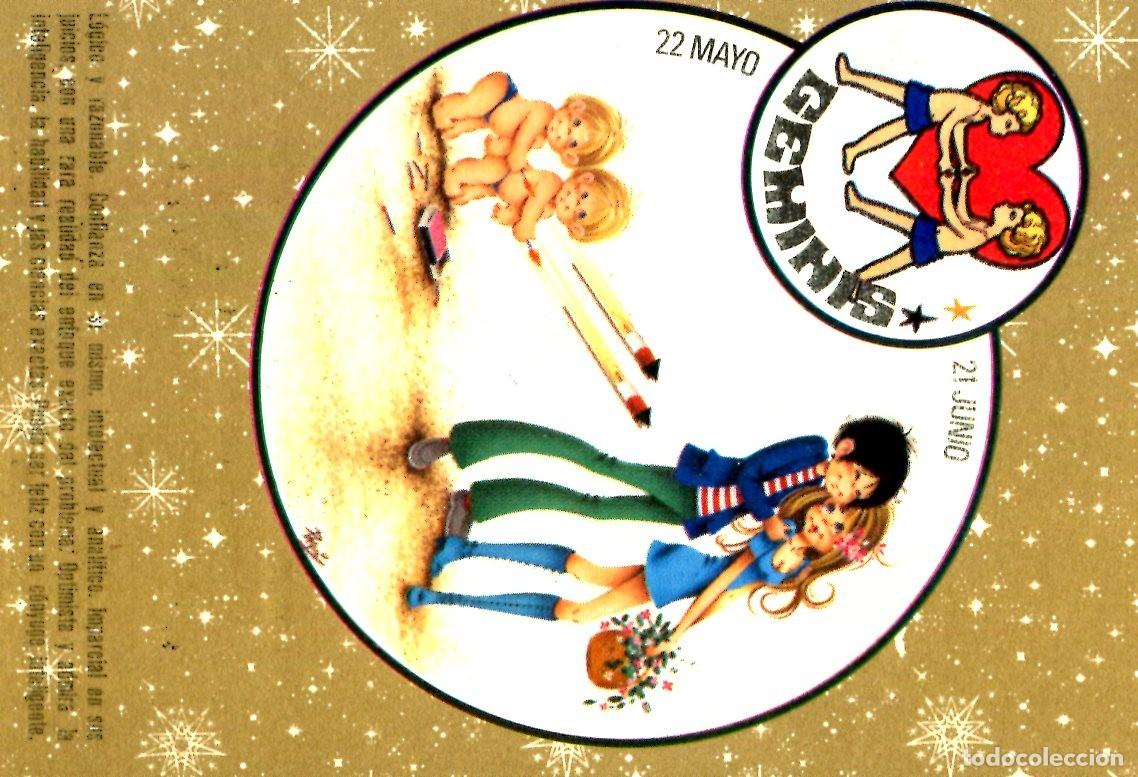 Coleccionismo calendarios: CALENDARIO HOROSCOPO ZODIACO GEMINIS A&Ntilde;O 1974
