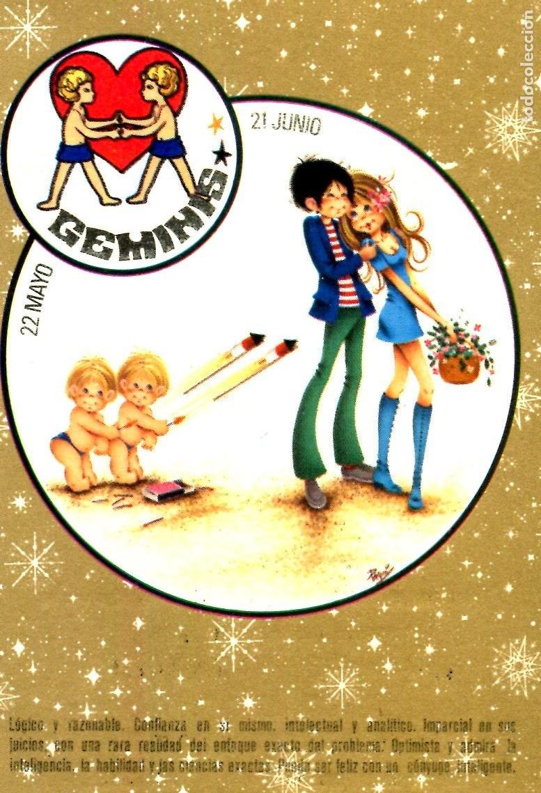 Coleccionismo calendarios: CALENDARIO HOROSCOPO ZODIACO GEMINIS A&Ntilde;O 1974
