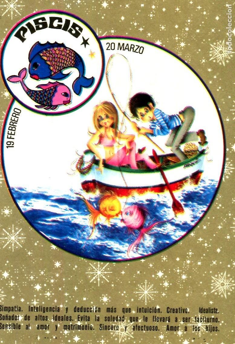 Coleccionismo calendarios: CALENDARIO HOROSCOPO ZODIACO PISCIS A&Ntilde;O 1974