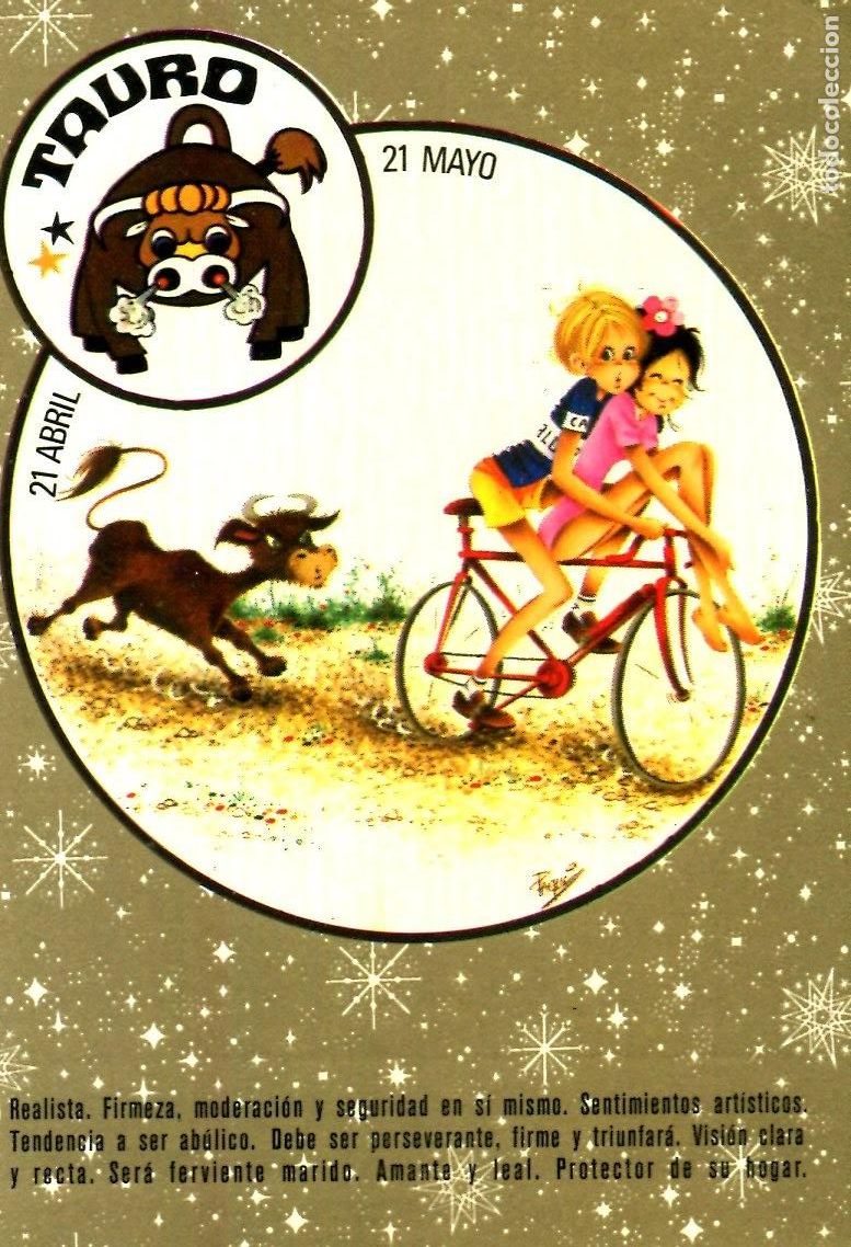 Coleccionismo calendarios: CALENDARIO HOROSCOPO ZODIACO TAURO A&Ntilde;O 1974