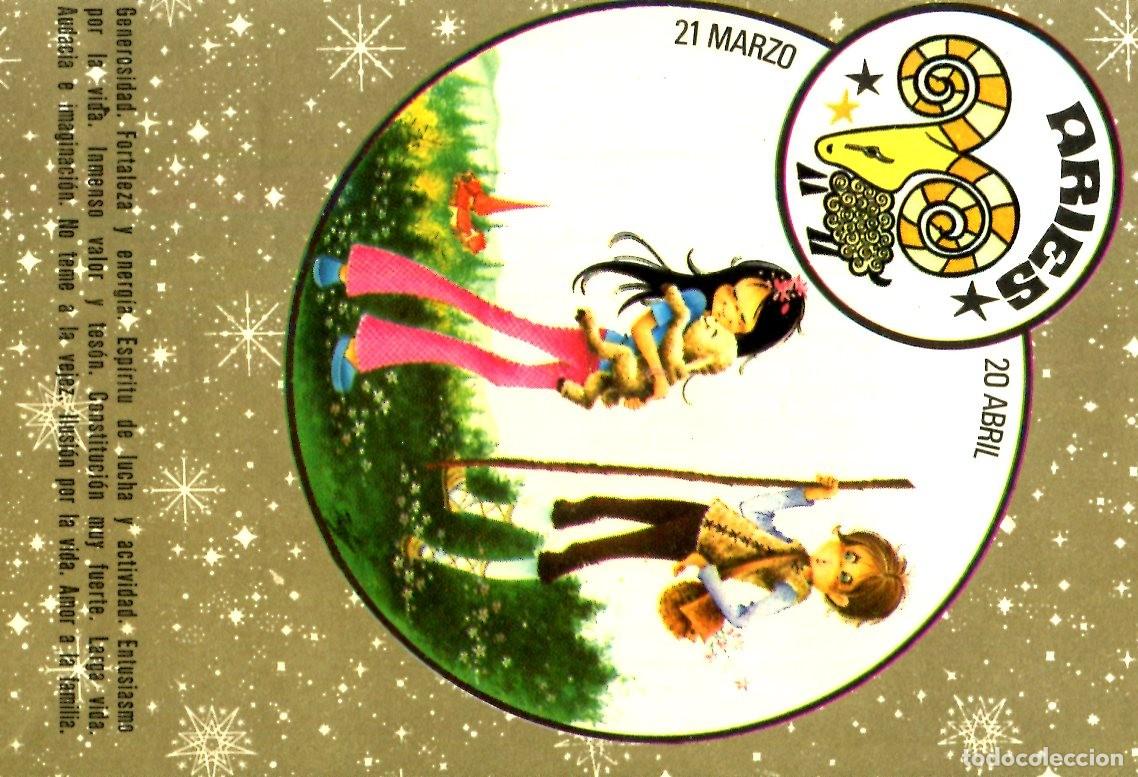 Coleccionismo calendarios: CALENDARIO HOROSCOPO ZODIACO ARIES A&Ntilde;O 1974