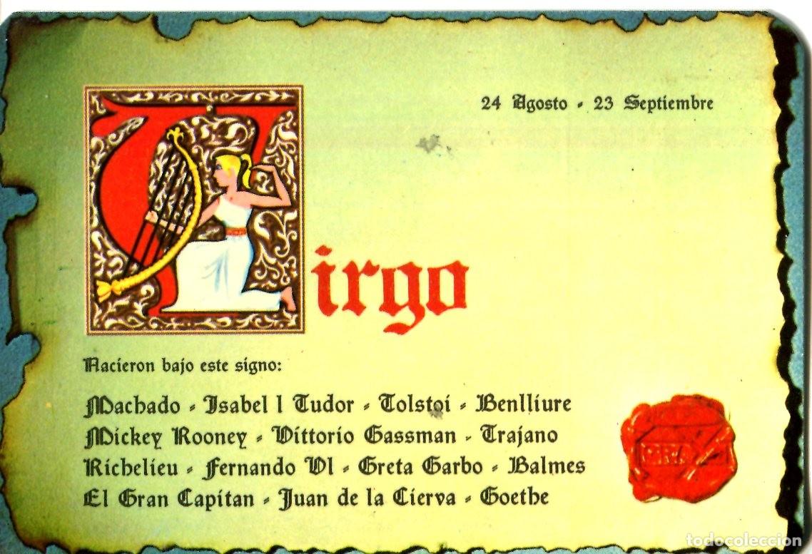 Coleccionismo calendarios: CALENDARIO HOROSCOPO ZODIACO VIRGO A&Ntilde;O 1974