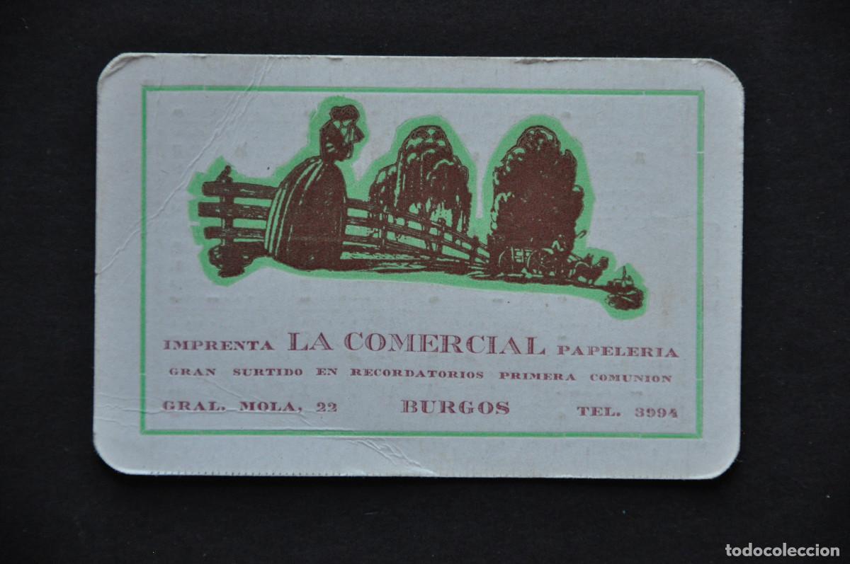 Coleccionismo calendarios: CALENDARIO IMPRENTA &rdquo;LA COMERCIAL&rdquo; 1962 (BURGOS)