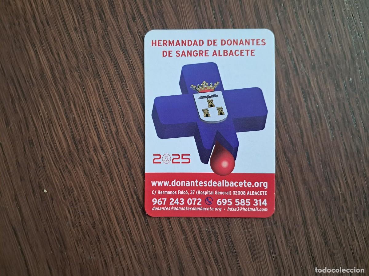 Coleccionismo calendarios: calendario de publicidad, hermandad donantes de sangre Albacete, a&ntilde;o 2025.