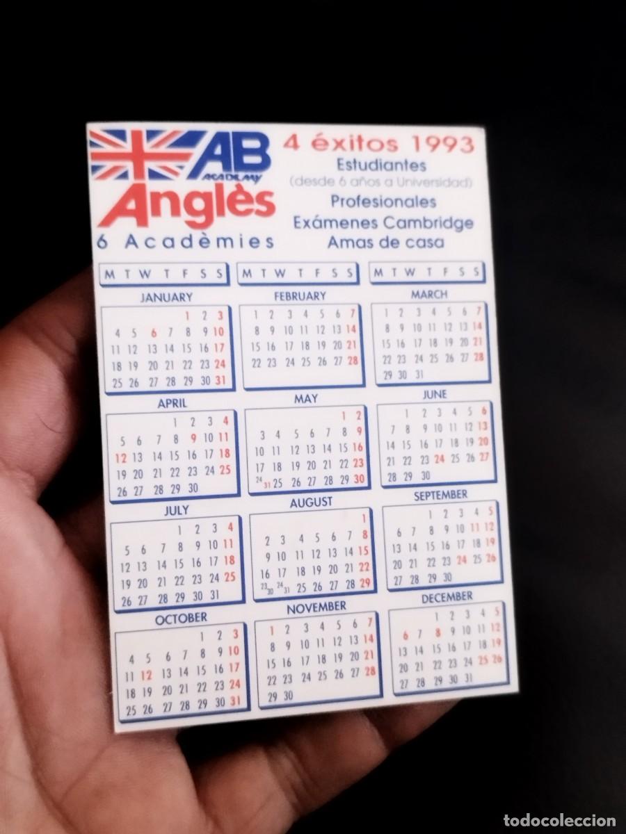 Collectables Calendars: calendario de bolsillo del a&ntilde;o 1993 perteneciente a una academia de idiomas llamada &rdquo;AB Angl&egrave;s&rdquo;.