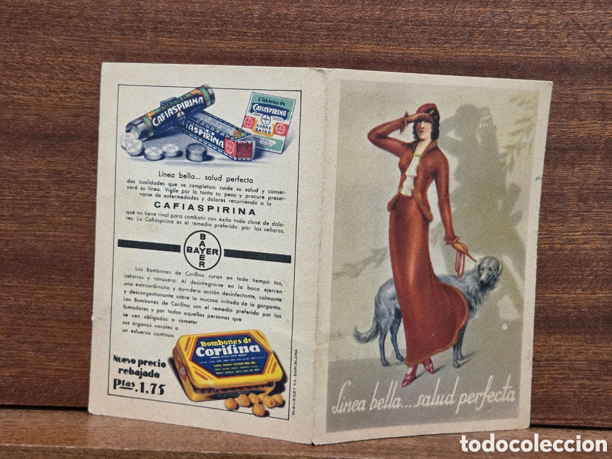 Coleccionismo calendarios: ANTIGUO CALENDARIO PUBLICITARIO...1933...&rdquo;&rdquo;LINEA BELLA...SALUD PERFECTA&rdquo;&rdquo;.....