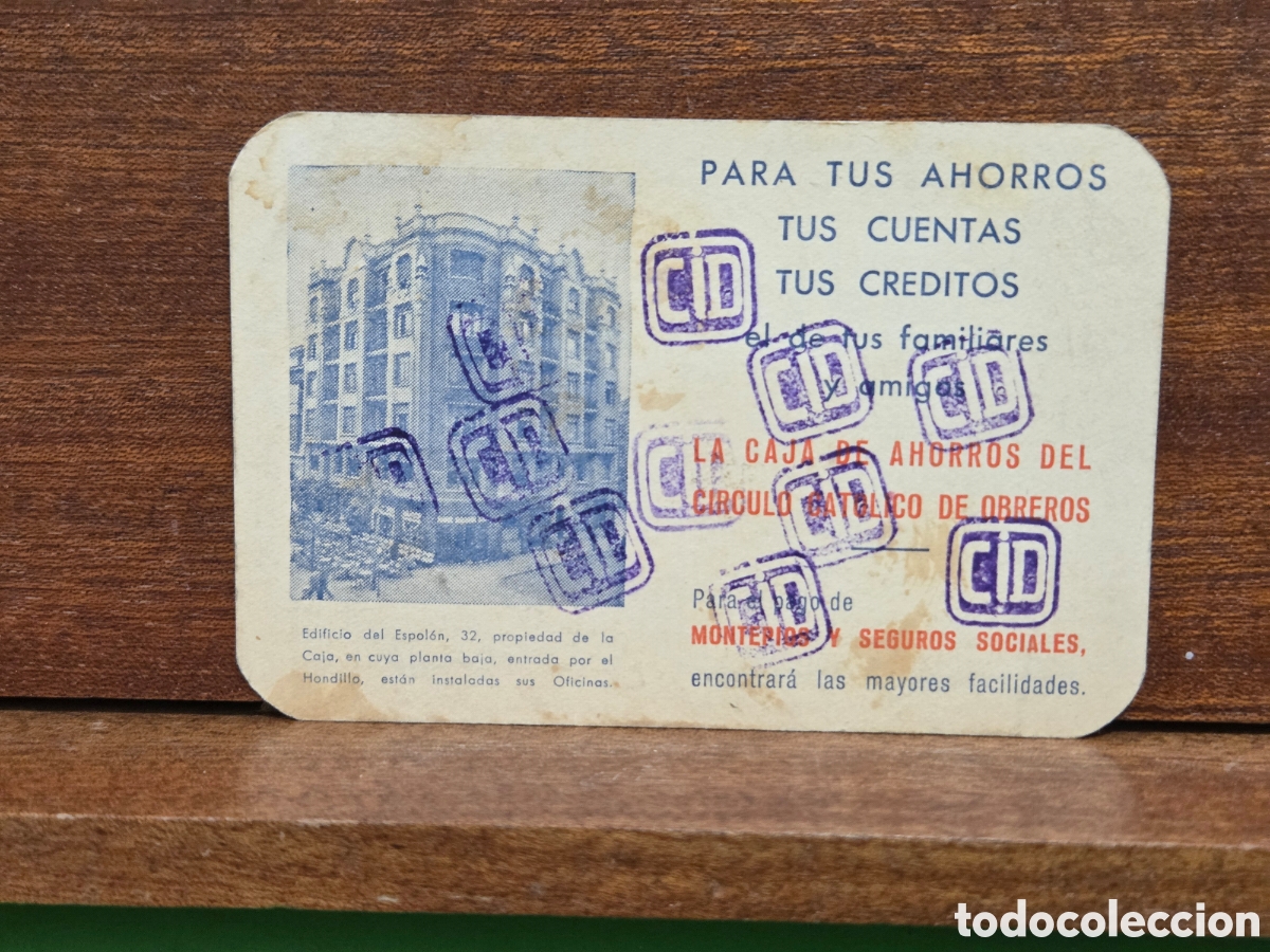 Coleccionismo calendarios: ANTIGUO CALENDARIO DE BOLSILLO...1955...&rdquo;&rdquo;LA CAJA DE AHORROS DEL CIRCULO CATOLICO DE BURGOS&rdquo;&rdquo;...