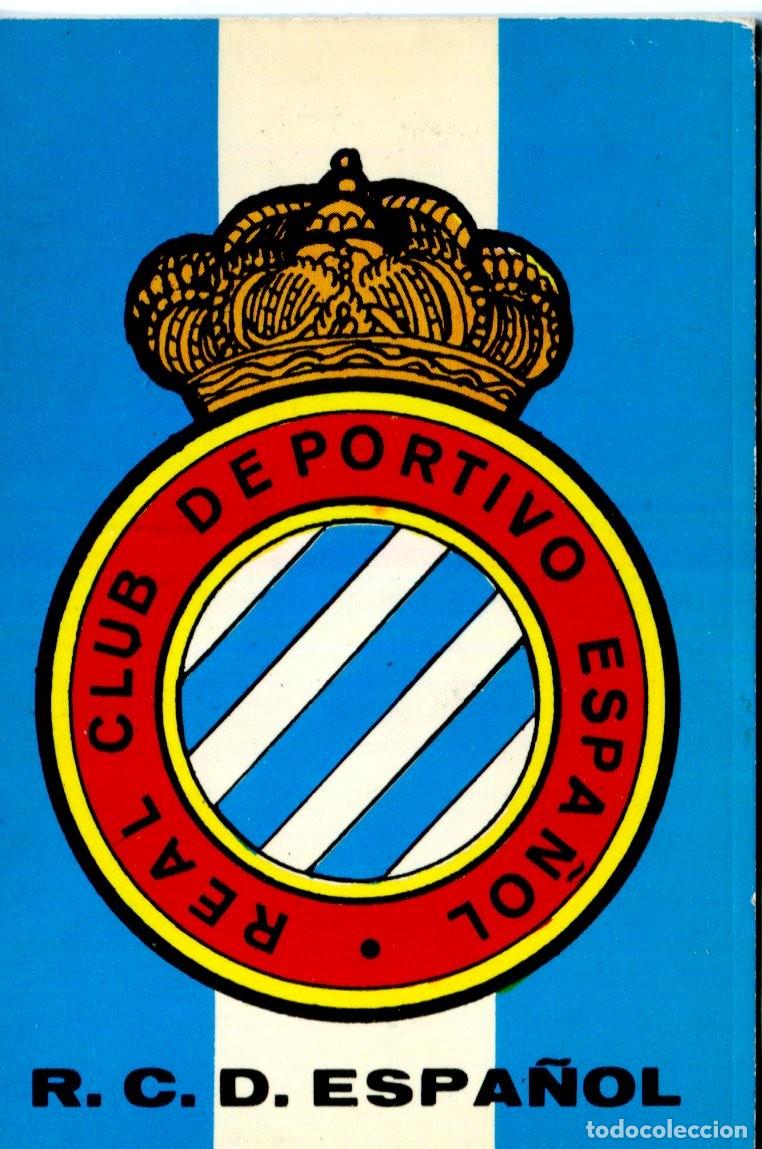 Colecionismo Calend&aacute;rios: CALENDARIO FUTBOL ESCUDO REAL CLUB DEPORTIVO ESPA&Ntilde;OL 1973 Industrias Graficas Bergas Raro y dificil