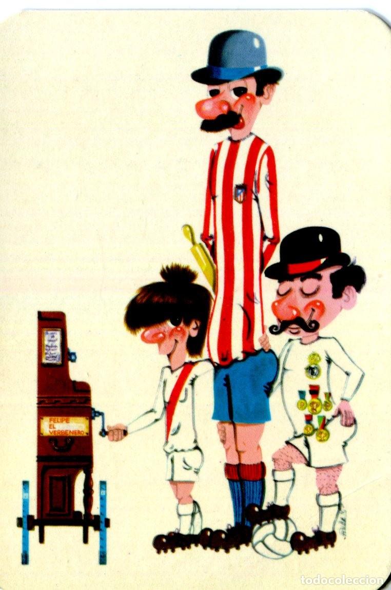 Coleccionismo calendarios: CALENDARIO DE BOLSILLO DE SERIE A&Ntilde;O 1974 F&Uacute;TBOL - AT. DE MADRID- REAL MADRID - VER FOTO REVERSO