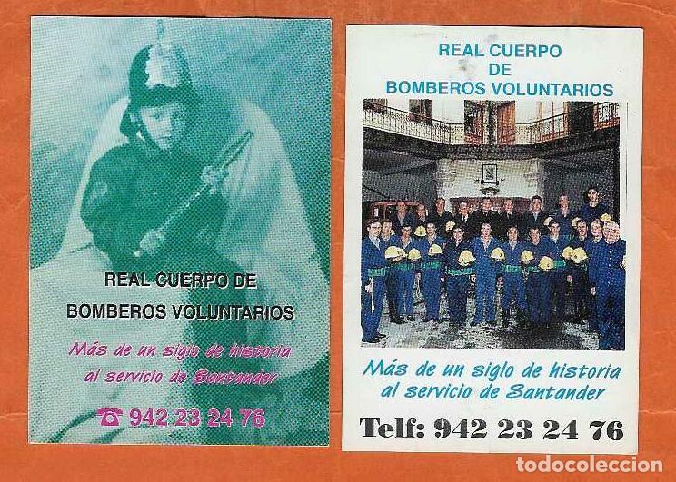 Coleccionismo calendarios: 2 CALENDARIOS BOLSILLO A&Ntilde;O 1999 REAL CUERPO DE BOMBEROS VOLUNTARIOS - SANTANDER - VER FOTO REVERSOS
