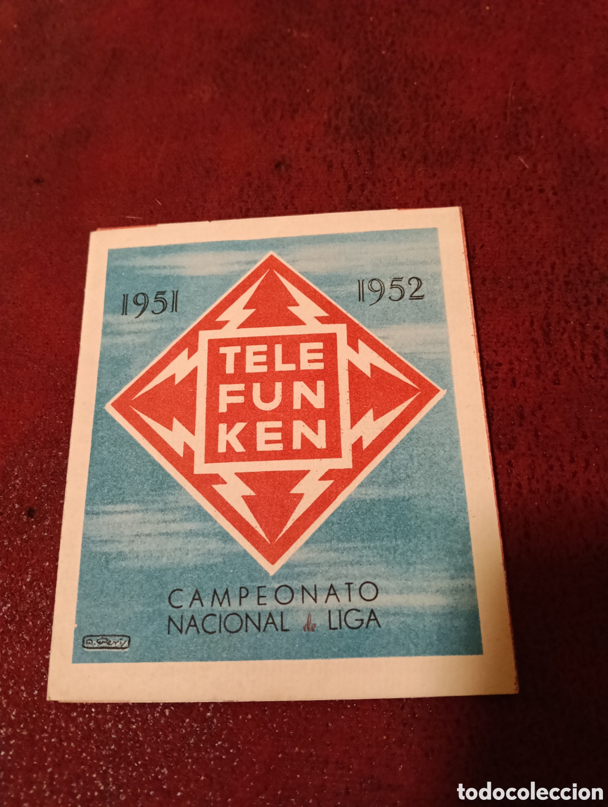 Coleccionismo calendarios: Guia campeonato nacional de liga 1951-1952 Telefunken