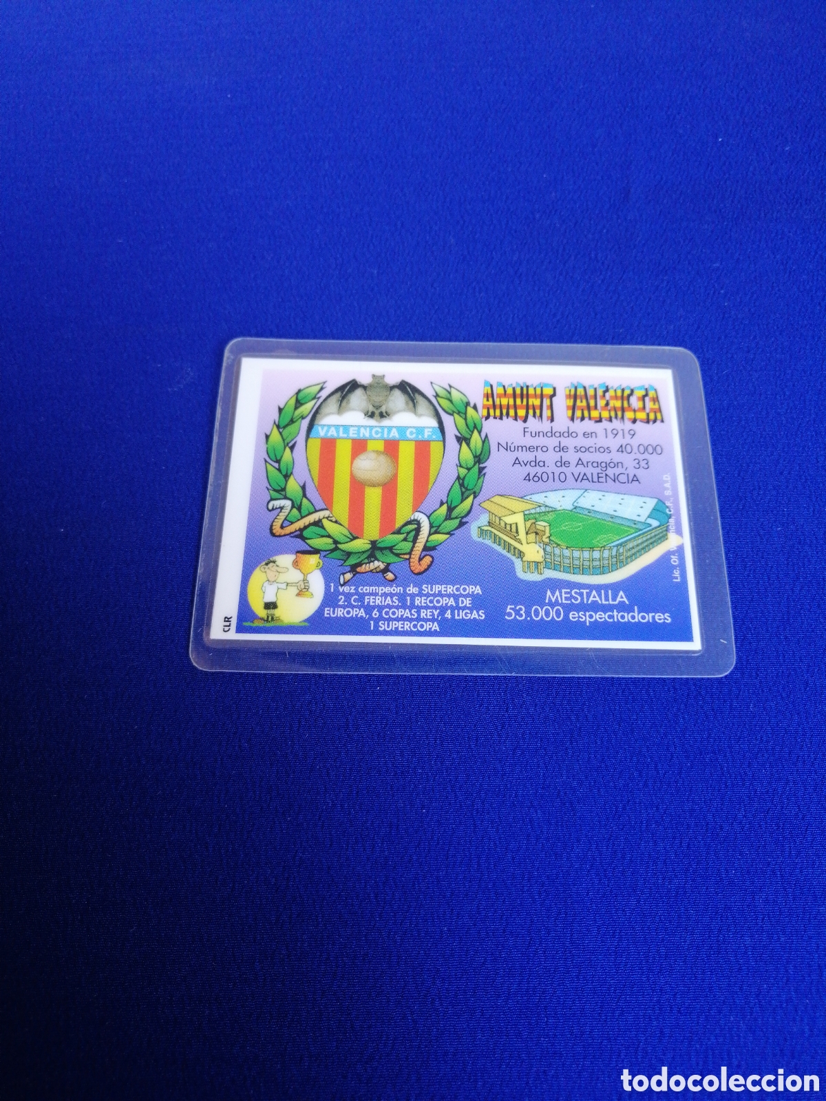 Collectionnisme Calendriers: VALENCIA CLUB DE F&Uacute;TBOL MESTALLA CALENDARIO A&Ntilde;O 2002 PLASTIFICADO
