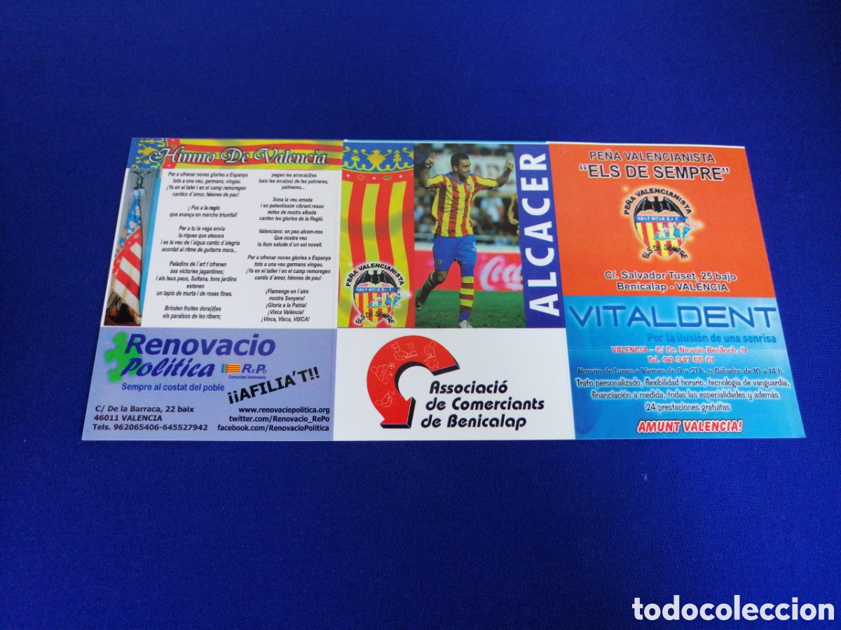 Collectionnisme Calendriers: PE&Ntilde;A VALENCIANISTA ELS DE SEMPERE - PACO ALCACER - RENOVACIO POL&Iacute;TICA CALENDARIO 2015