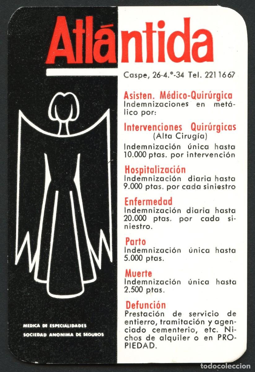 Coleccionismo calendarios: CALENDARIO DE BOLSILLO, SEGUROS ATL&Aacute;NTIDA, 1966