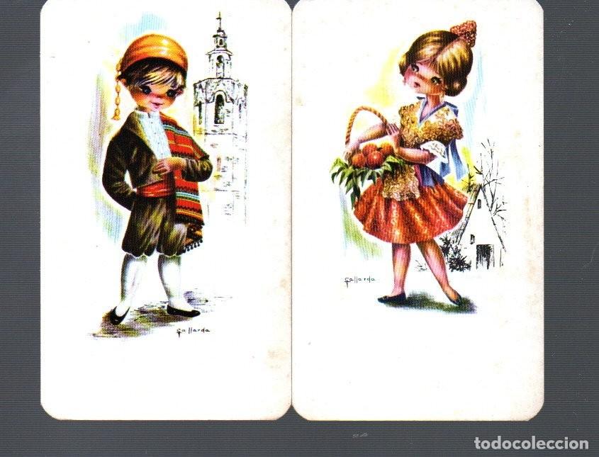 Coleccionismo calendarios: DOS CALENDARIO DE BOLSILLO. PAREJA DE VALENCIANOS DIBUJOS GALLARDA DEL A&Ntilde;O 1973