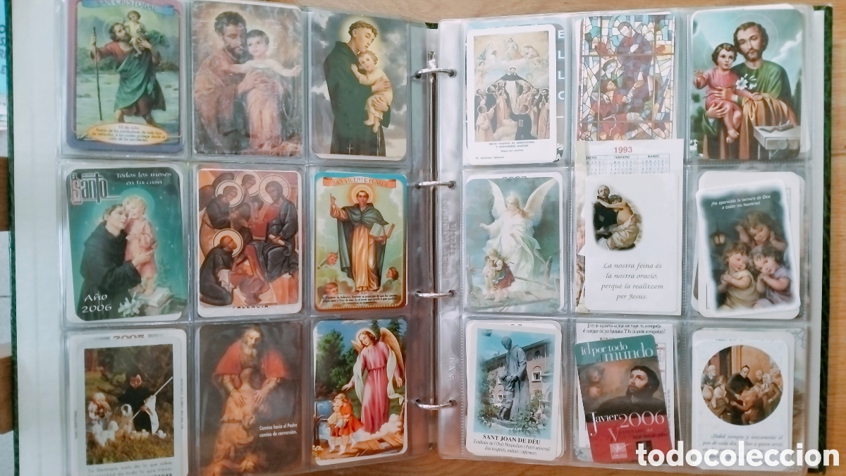 Coleccionismo calendarios: Colecci&oacute;n de 375 calendarios en &aacute;lbum