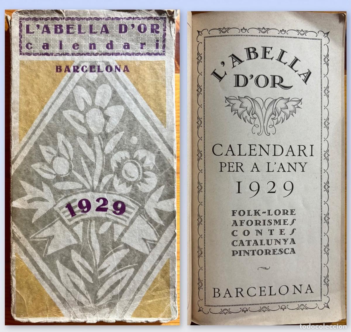 Colecionismo Calend&aacute;rios: BARCELONA- L' ABELLA D'OR- CALENDARI- 1929