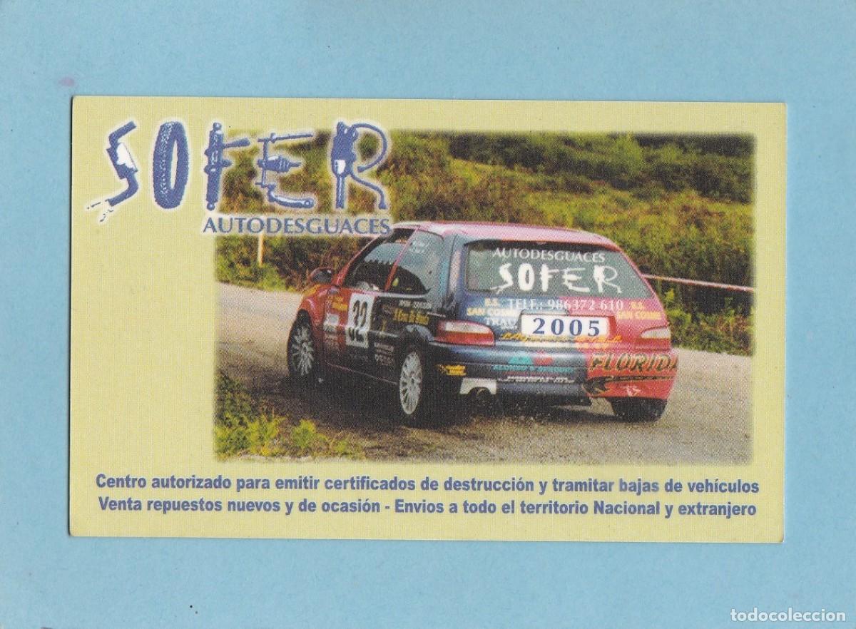 Coleccionismo calendarios: CALENDARIO 2005 - SOFER AUTODESGUACES - COCHE CITROEN SAXO