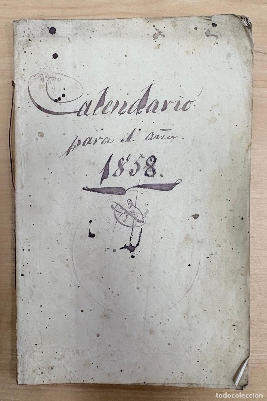Coleccionismo calendarios: CALENDARIO PARA EL ANTIGUO REINO DE VALENCIA, CORRESPONDIENTE AL A&Ntilde;O 1858. IMPRENTA CABRERIZO