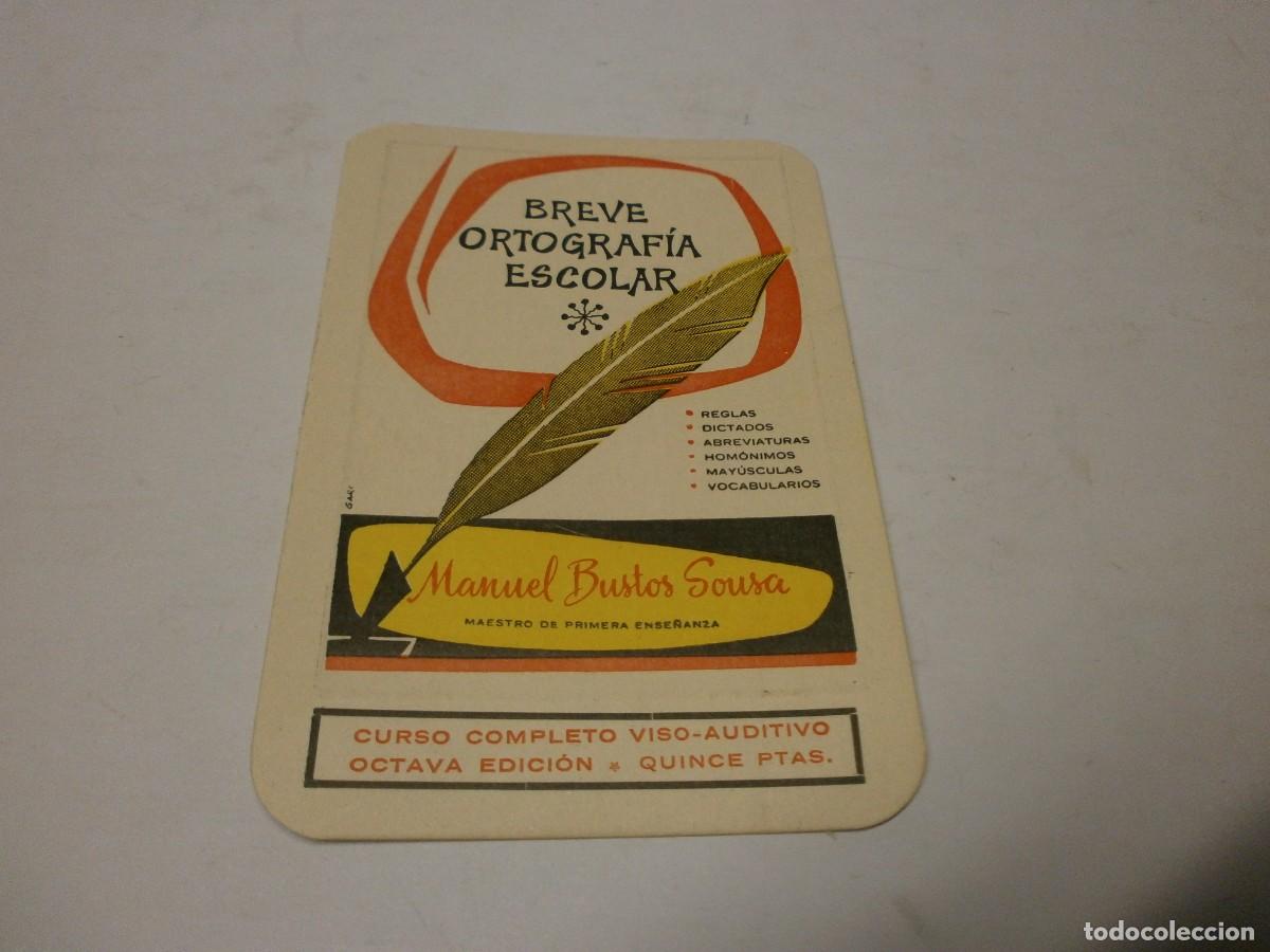 Collectionnisme Calendriers: calendario no fournier a&ntilde;o 1965 breve ortografia escolar manuel bustos sousa