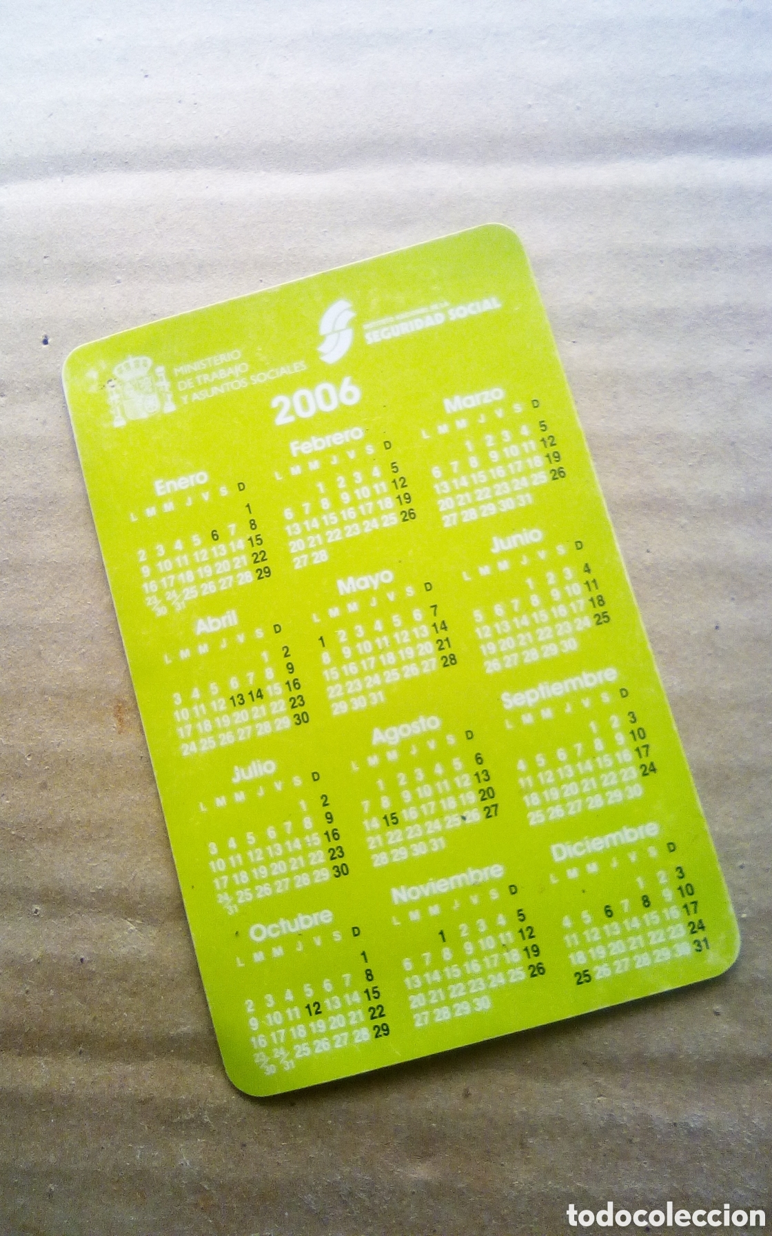 Coleccionismo calendarios: Calendario Tesorer&iacute;a General de la Seguridad Social. Pensiones 2006.