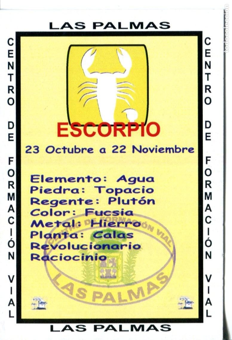 Coleccionismo calendarios: CALENDARIO DE BOLSILLO A&Ntilde;O 2010 HOR&Oacute;SCOPO ESCORPIO- PUBLICIDAD LAS PALMAS