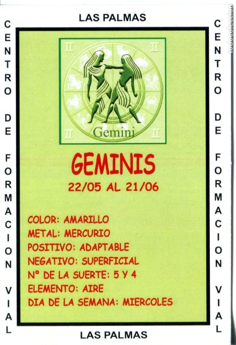 Coleccionismo calendarios: CALENDARIO DE BOLSILLO A&Ntilde;O 2012 HOR&Oacute;SCOPO GEMINIS - PUBLICIDAD LAS PALMAS