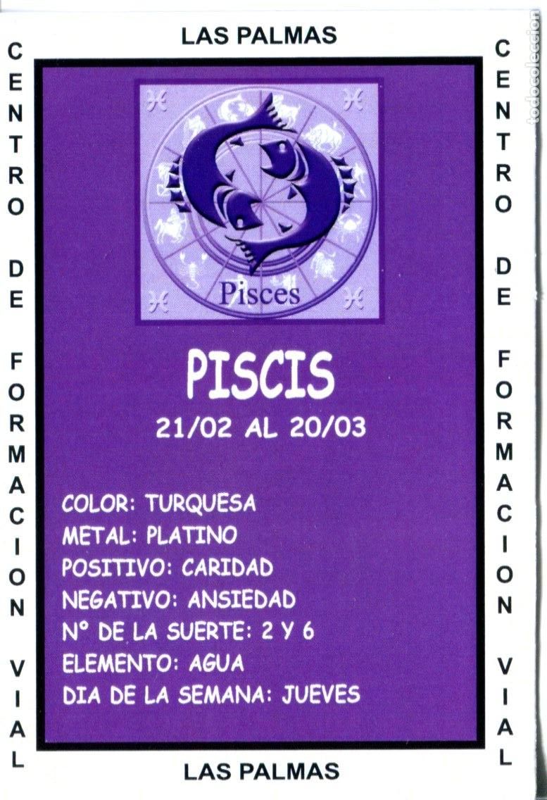 Coleccionismo calendarios: CALENDARIO DE BOLSILLO A&Ntilde;O 2012 HOR&Oacute;SCOPO PISCIS - PUBLICIDAD LAS PALMAS