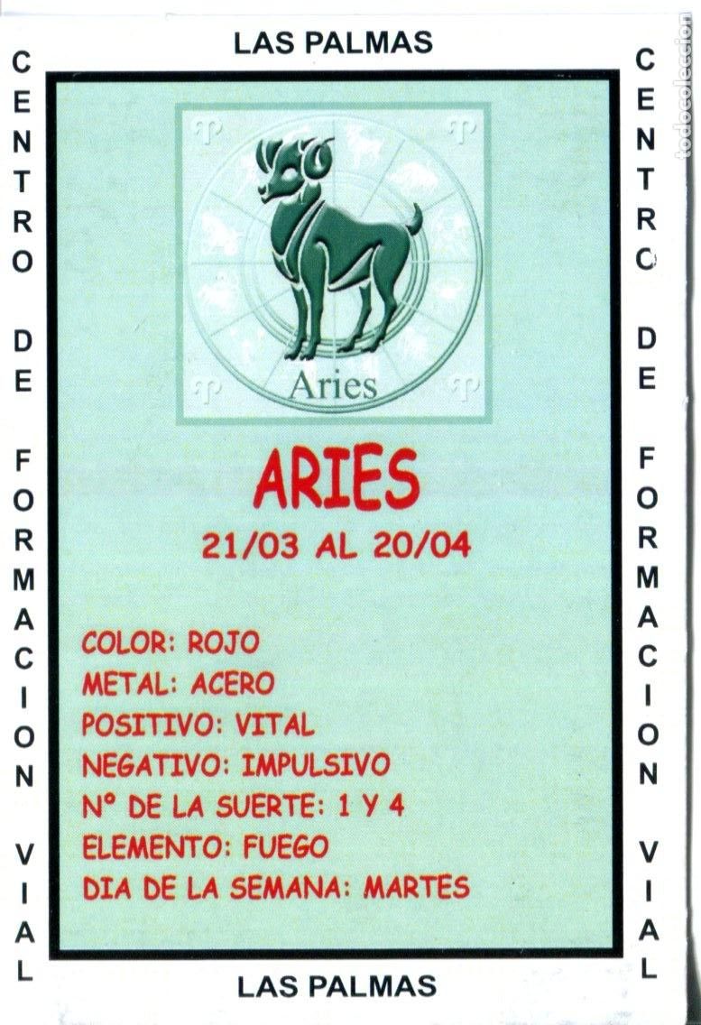 Coleccionismo calendarios: CALENDARIO DE BOLSILLO A&Ntilde;O 2012 HOR&Oacute;SCOPO ARIES - PUBLICIDAD LAS PALMAS