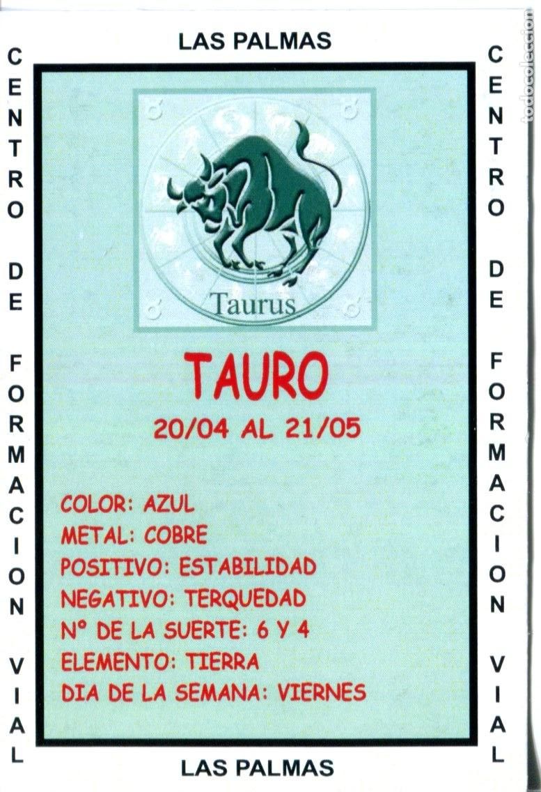 Coleccionismo calendarios: CALENDARIO DE BOLSILLO A&Ntilde;O 2012 HOR&Oacute;SCOPO TAURO - PUBLICIDAD LAS PALMAS