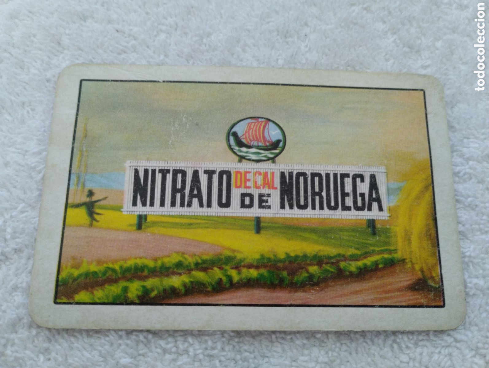 Coleccionismo calendarios: Calendario Fournier Nitrato de cal de Noruega 1955