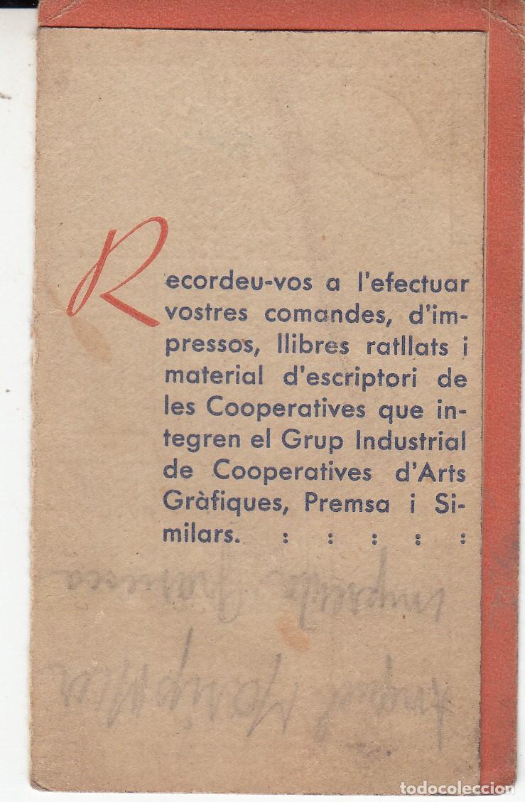 Collectables Calendars: GUERRA CIVIL - CALENDARIO 1937 DE GRUP DE COOPERATIVES D'ARTS GR&Agrave;FIQUES DE BARCELONA