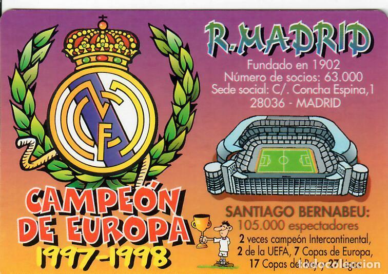 Coleccionismo calendarios: CALENDARIO DE SERIE - A&Ntilde;O 2000 - WCB N&ordm; 313 - F&Uacute;TBOL - REAL MADRID