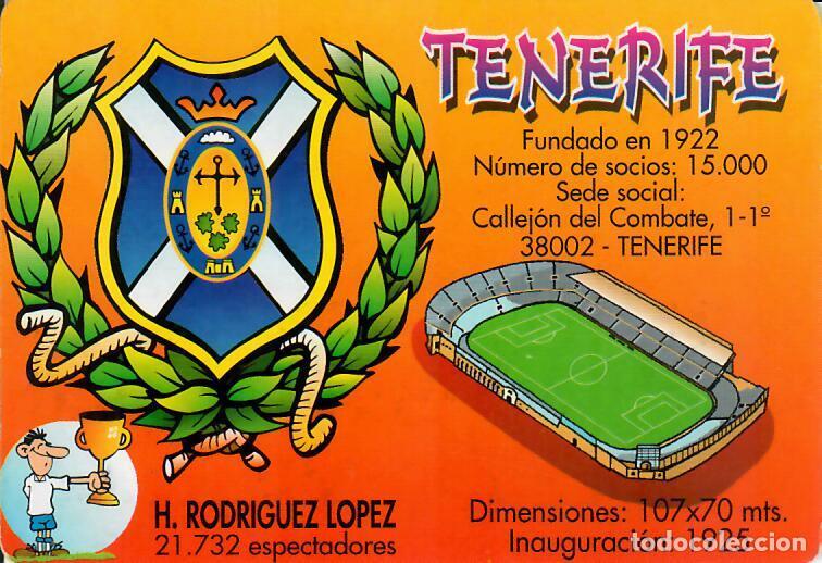 Coleccionismo calendarios: CALENDARIO DE SERIE - A&Ntilde;O 2000 - WCB N&ordm; 325 - F&Uacute;TBOL - TENERIFE
