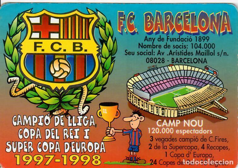 Coleccionismo calendarios: CALENDARIO DE SERIE - A&Ntilde;O 2000 - WCB N&ordm; 404 CATAL&Aacute;N - F&Uacute;TBOL - BARCELONA