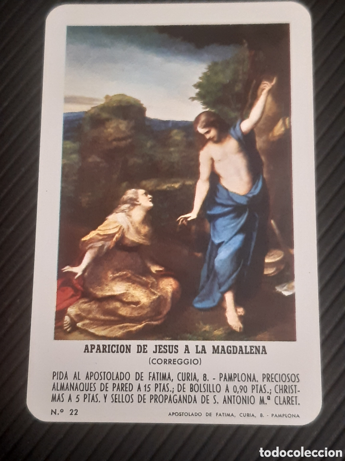Coleccionismo calendarios: Calendario fournier Aparici&oacute;n de Jes&uacute;s a La Magdalena 1971
