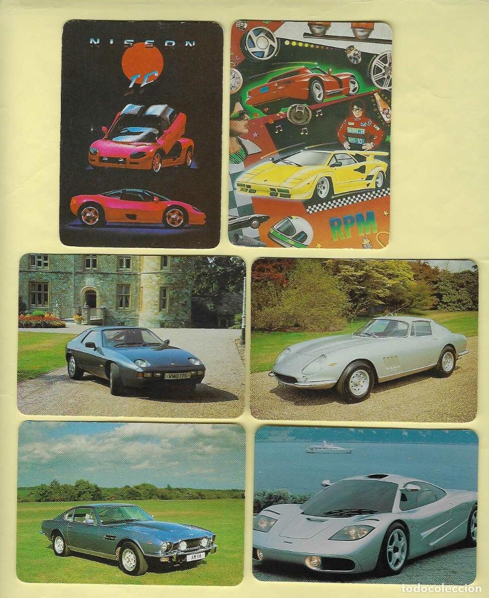 Coleccionismo calendarios: 6 CALENDARIOS DE BOLSILLO A&Ntilde;OS 1993-1995 COCHES - SIN PUBLICIDAD - VER FOTO REVERSOS