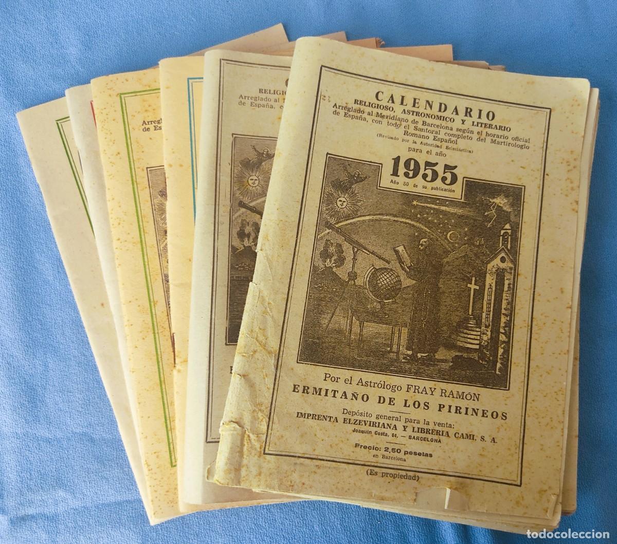 Coleccionismo calendarios: LOTE DE 7 CALENDARIOS ERMITA&Ntilde;O DE LOS PRINEOS DIFERENTES A&Ntilde;OS