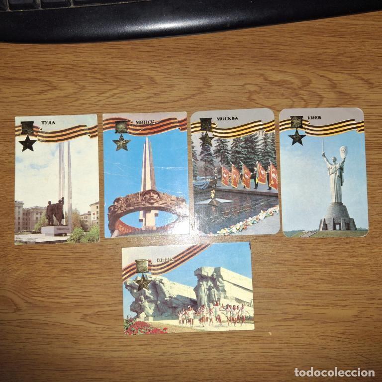 Coleccionismo calendarios: Calendario de bolsillo, antiguo 1985 URSS Ciudades heroicas
